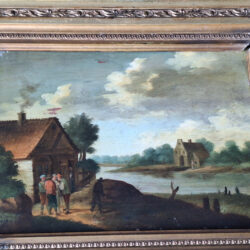 Scena wiejska nad rzeką. - Scena wiejska nad rzeką.