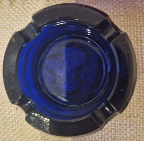 popielniczka kobaltowa winogrona Zabkowice