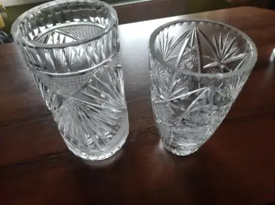2 wazony krysztalowe